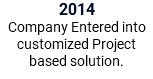 2014 Company Entered into customized Project based solution.